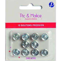 Snaps à partir de 50 pièces GETMORE Parts Boutons-Pression Jersey Antique, 7,5 mm sans Nickel Laiton